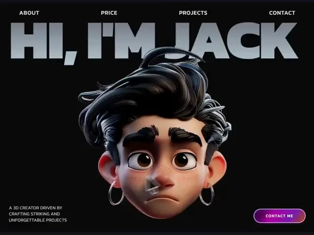 Preview of the design 3D Portfolio